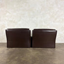 Mid Century Large Brown Leather Armchair Gimson & Slater Vintage Retro MCM