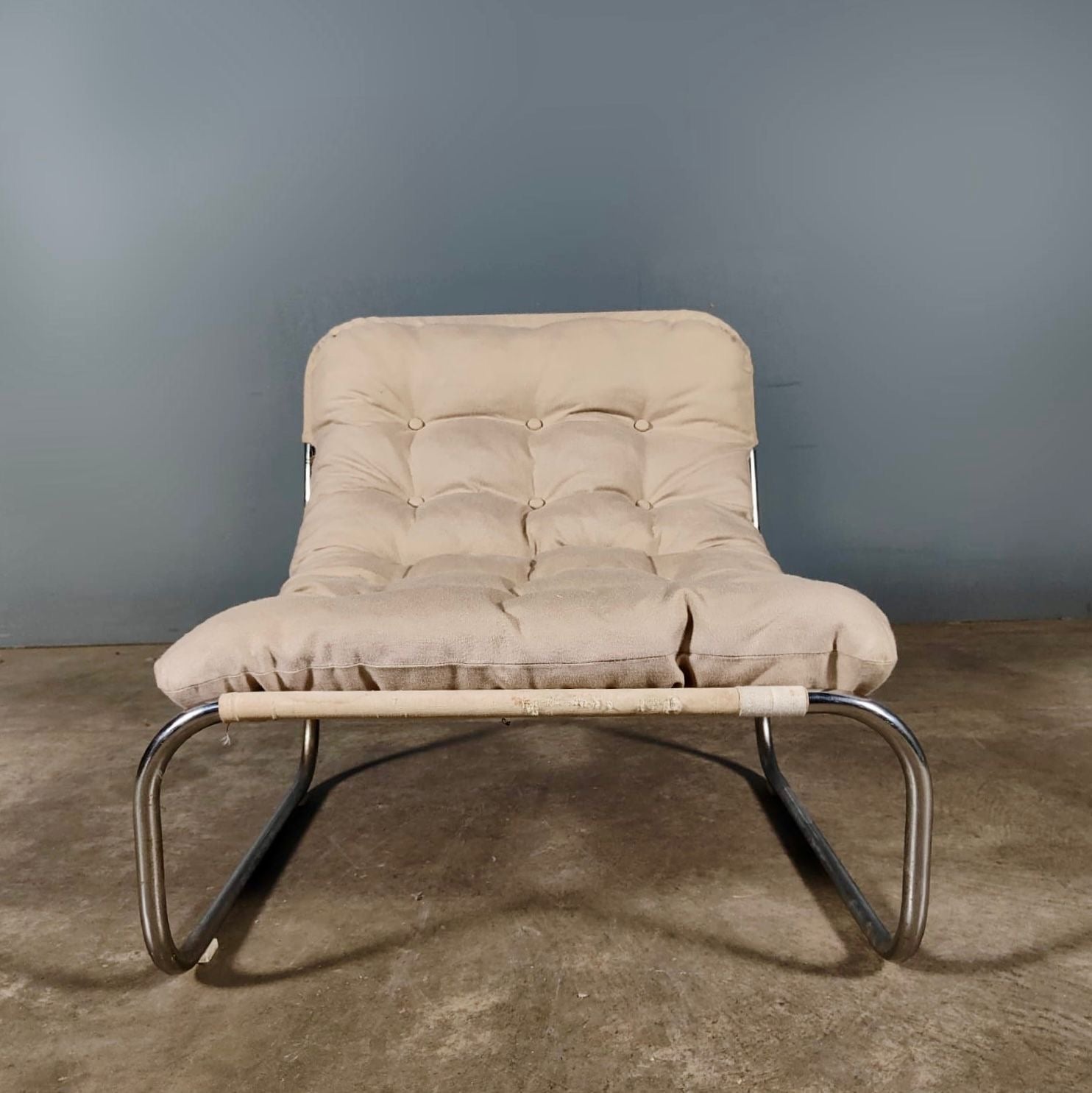 Mid Century Cream Peter Hoyte Sling Lounge Chair Vintage Retro MCM