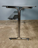 Mid Century Tim Bates For Pieff Glass Cocktail Drinks Table/Bar Vintage Retro MCM