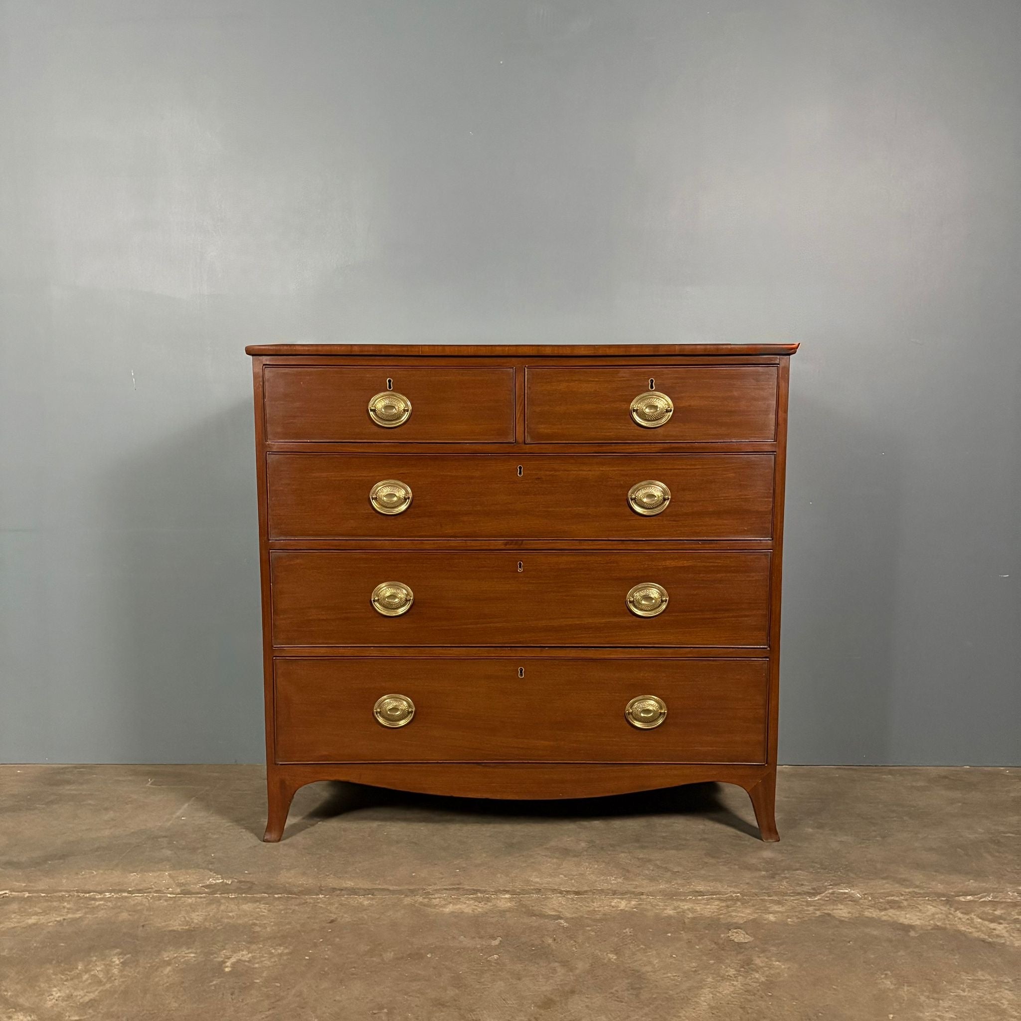 Antique Regency Mahogany Chest Of Drawers