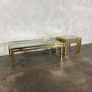 Pierre Vandel Brass Glass Set Of Three Nest Of Tables Mid Century Vintage Retro MCM
