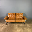 SOLD Two Seater Borkum Sofa By Johan Bertil Häggström Brown Leather Ikea Mid Century Vintage Retro MCM