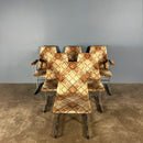 6 x Mid Century Pieff Lisse Chrome Geometric Dining Chairs Vintage Retro MCM