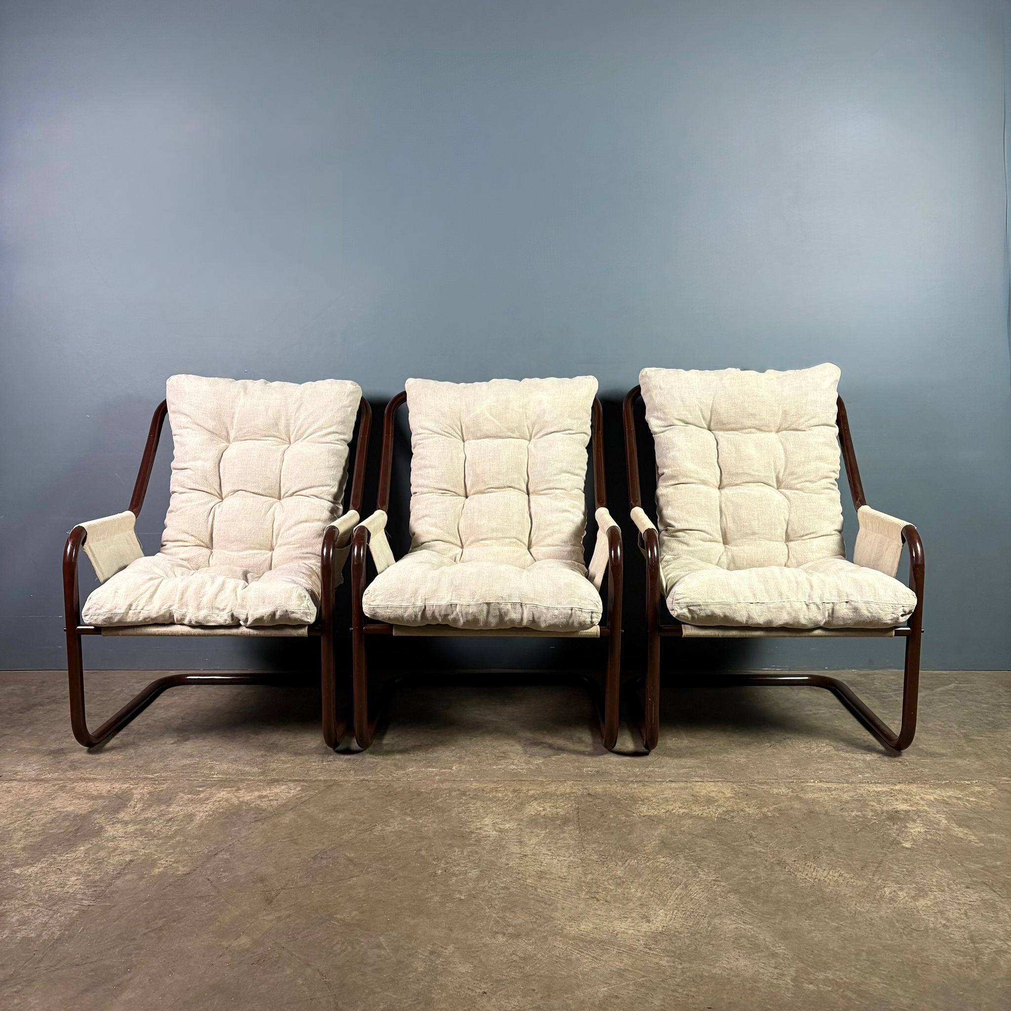 Danish 1970s Sling Lounge Chair Mid Century Vintage Retro MCM