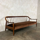 Greaves & Thomas Brown Three Seater Sofa Mid Century Vintage Retro MCM