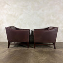 Pair Of Georg Thams Leather Armchairs Grant Møbelfabrik Denmark 1970s Mid Century Vintage Retro MCM
