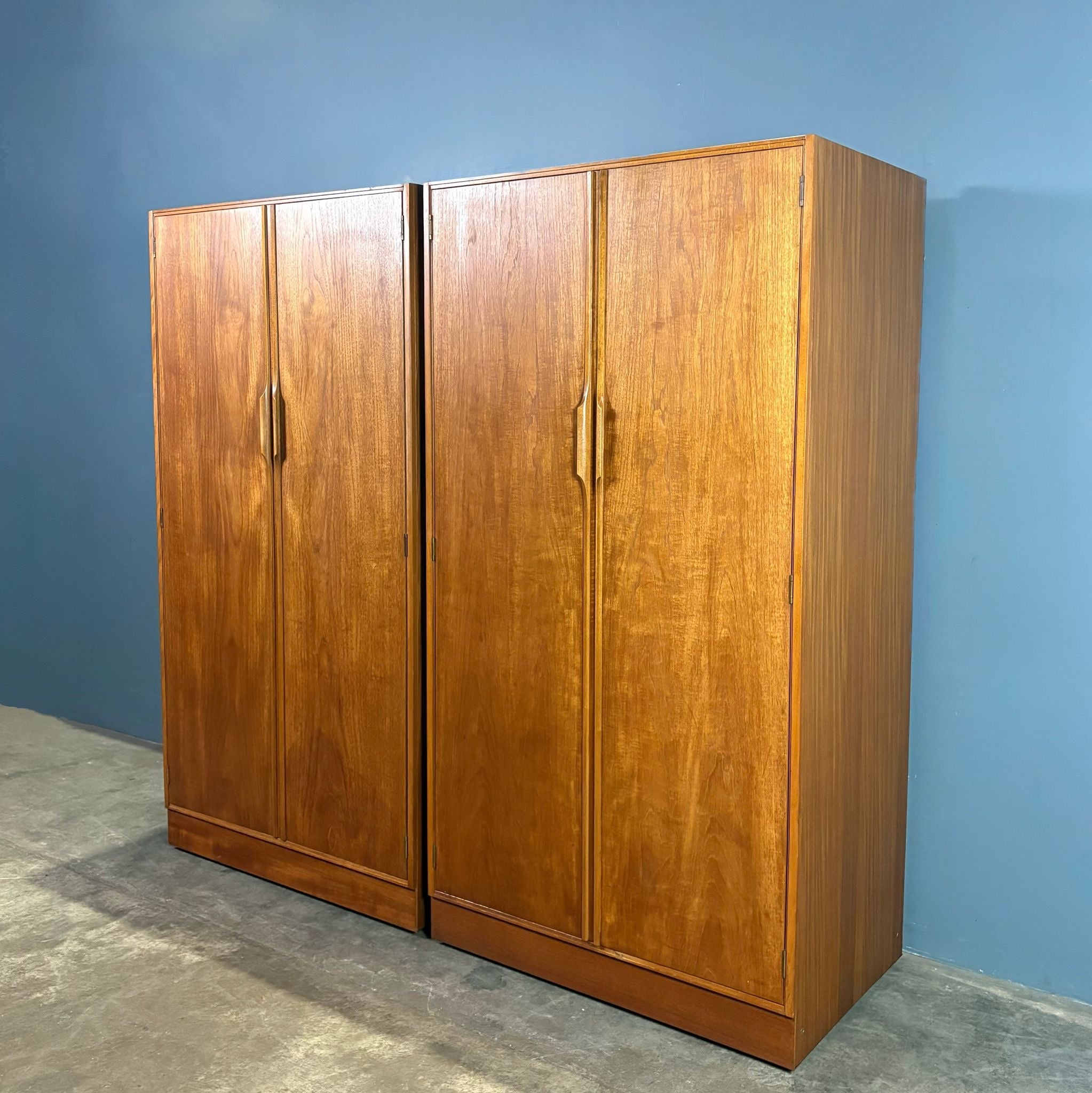 Pair Of Teak Wardbrobes Austinsuite Frank Guille Mid Century Vintage Retro MCM