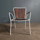 SOLD Four Daneline BKS Garden Stacking Chairs & Folding Sunburst Table Danish Teak Mid Century Vintage Retro MCM