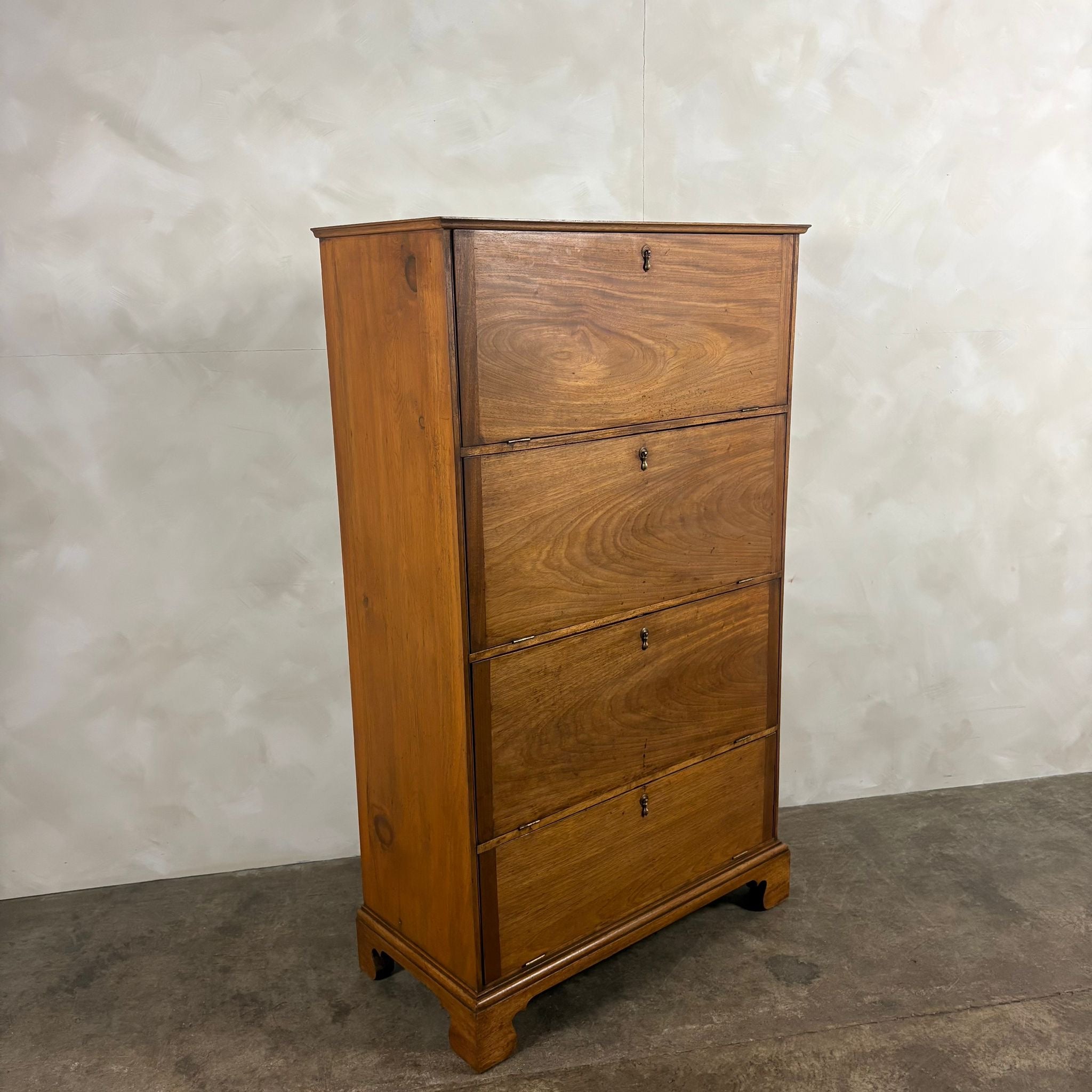 Antique Edwardian Tall Cabinet/Bookcase/Haberdashery Storage Drawers