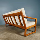 Mid Century Danish Juul Kristensen Teak Three Seater Sofa Vintage Retro MCM