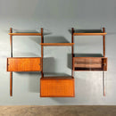 Mid Century Poul Cadovius Royal System Cado Large Teak Wall Unit Vintage Retro MCM Set 6