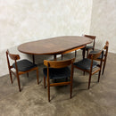1960s G Plan Danish Range Extending Teak Dining Table & Five Dining Chairs By Ib Kofod-Larsen Mid Century Vintage Retro MCM