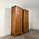 Pair Of Antique Edwardian Tall Cabinets/Bookcases/Haberdashery Storage Drawers