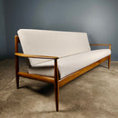 SOLD Mid Century Danish Teak 3 Seater Sofa & Matching Armchair Model 118 Grete Jalk For France & Son Daverkosen