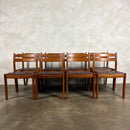 Set Of Eight 1970s Danish Teak Dining Chairs By Dyrlund Mid Century Vintage Retro MCM