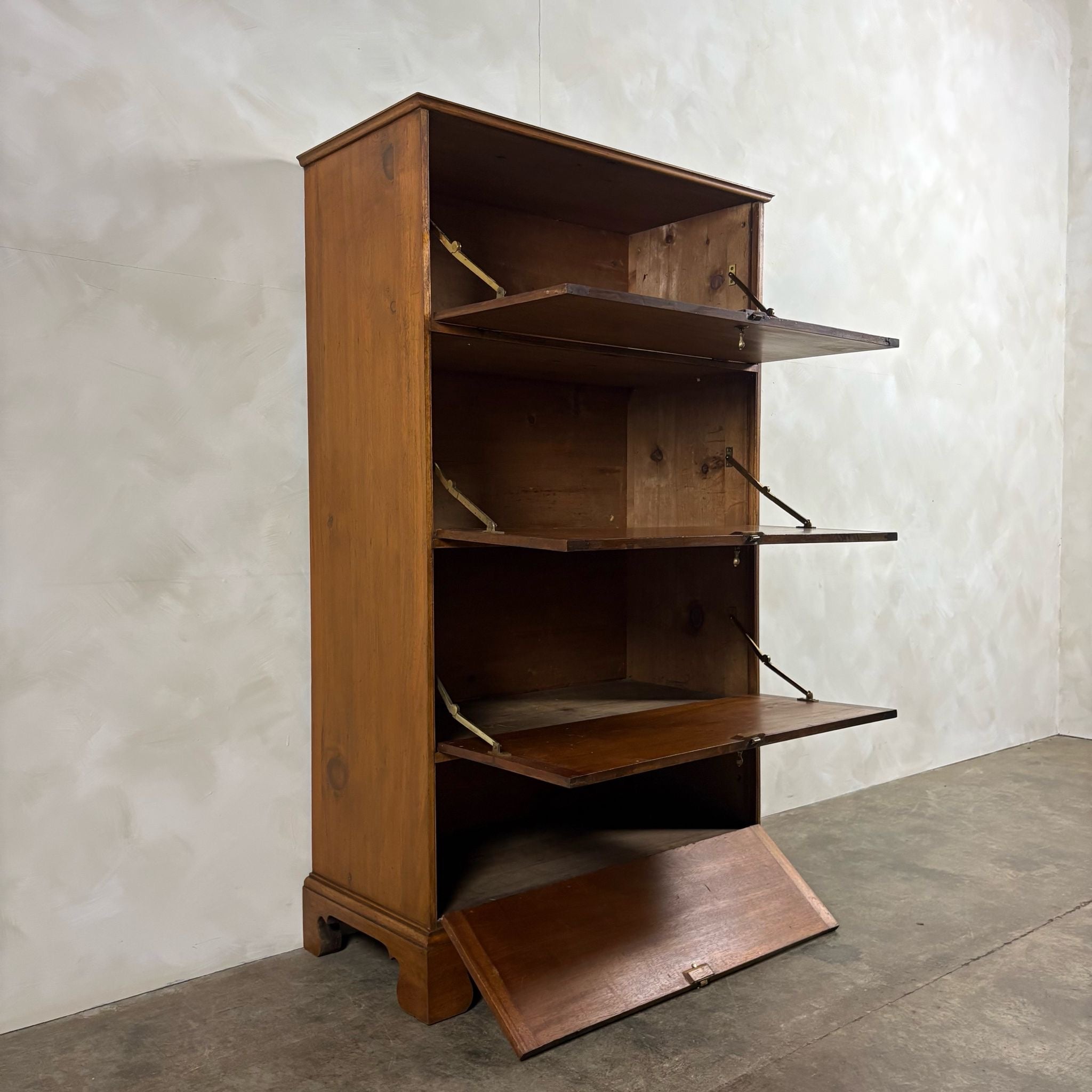 Antique Edwardian Tall Cabinet/Bookcase/Haberdashery Storage Drawers