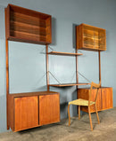 Mid Century Poul Cadovius Royal System Cado Large Teak Wall Unit Vintage Retro MCM Set 2