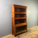 SOLD Gunn Sectional Stacking Glass Fronted Bookcase Mahogany Edwardian Mid Century Vintage Retro MCM