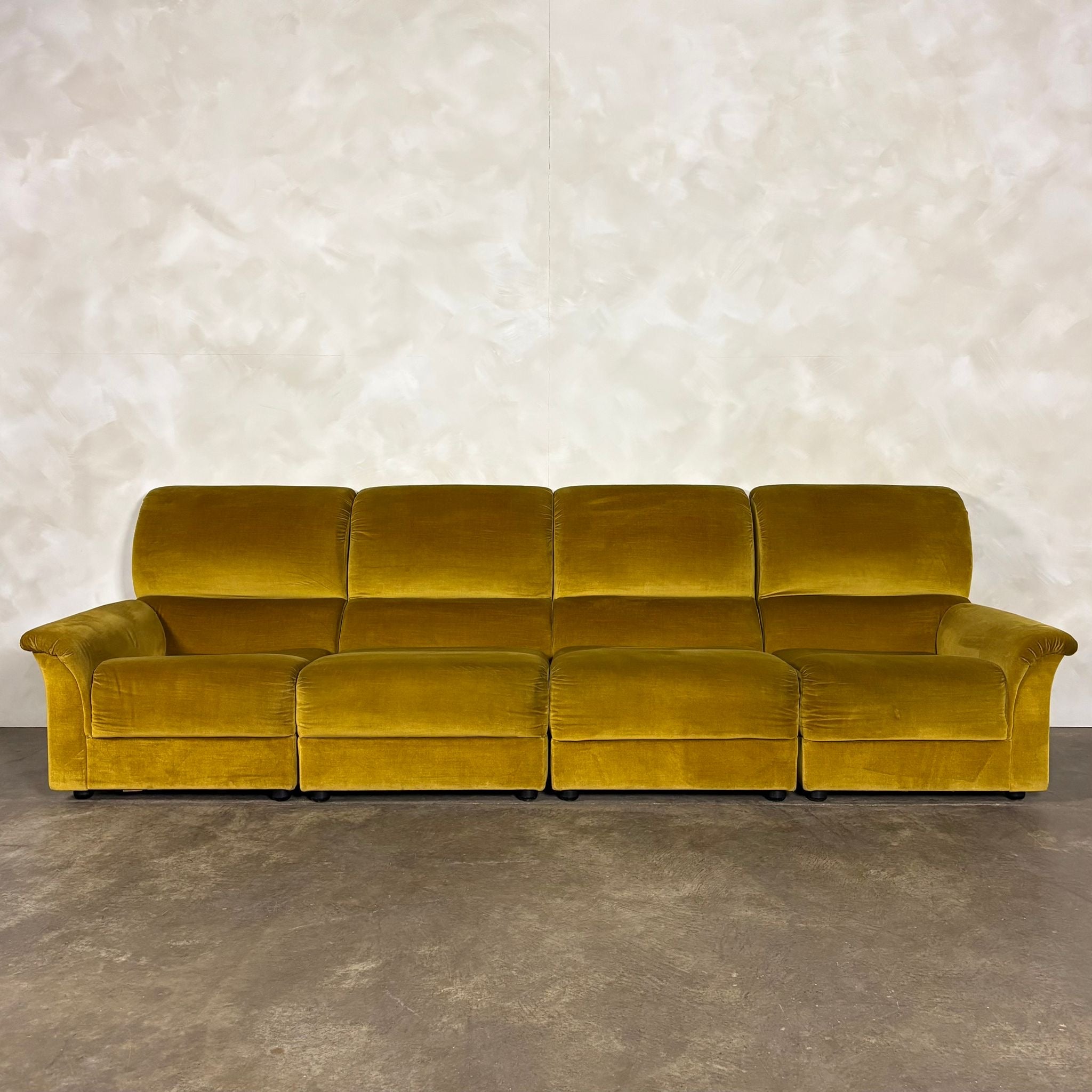 SOLD Mid Century G Plan Osprey Modular Sofa Lounge Suite Yellow Velvet Vintage Retro MCM