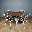 SOLD Danish Teak Daneline BKS 4 Garden Stacking Chairs & Table Mid Century Vintage Retro MCM