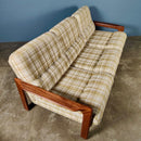 SOLD Danish Three Seater Sofa Teak Mid Century Vintage Retro MCM