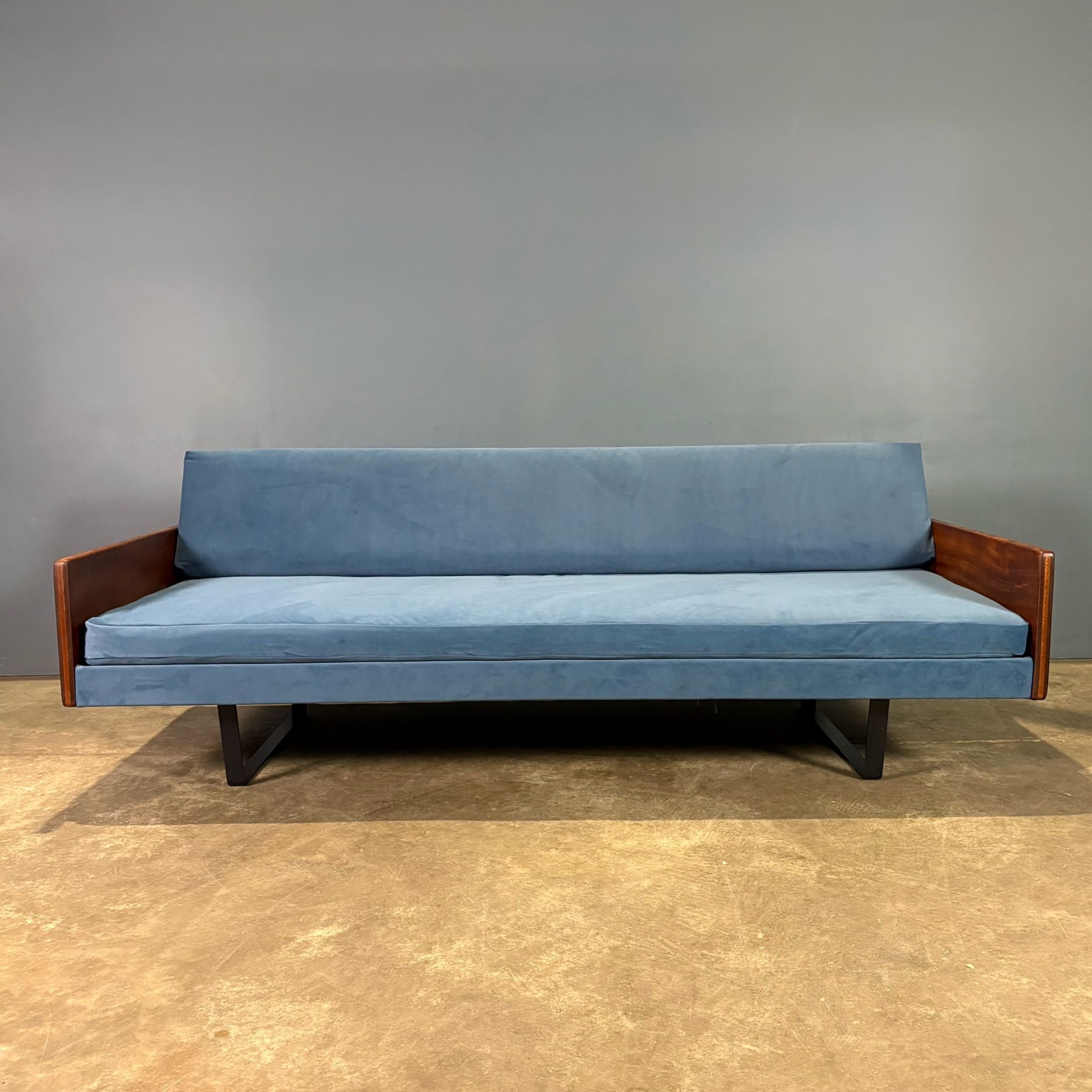 SOLD Robin Day For Hille 1958 Sofa Bed/Three Seater Sofa Blue Velvet Mid Century Vintage Retro MCM
