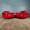 Pair Of Reclining Armchairs De Sede DS-P Leather By Robert Haussmann Switzerland 1971 Mid Century Vintage Retro MCM