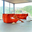 Togo Sofa Set Michel Ducaroy Ligne Roset Grey Leather Mid Century Vintage Retro MCM