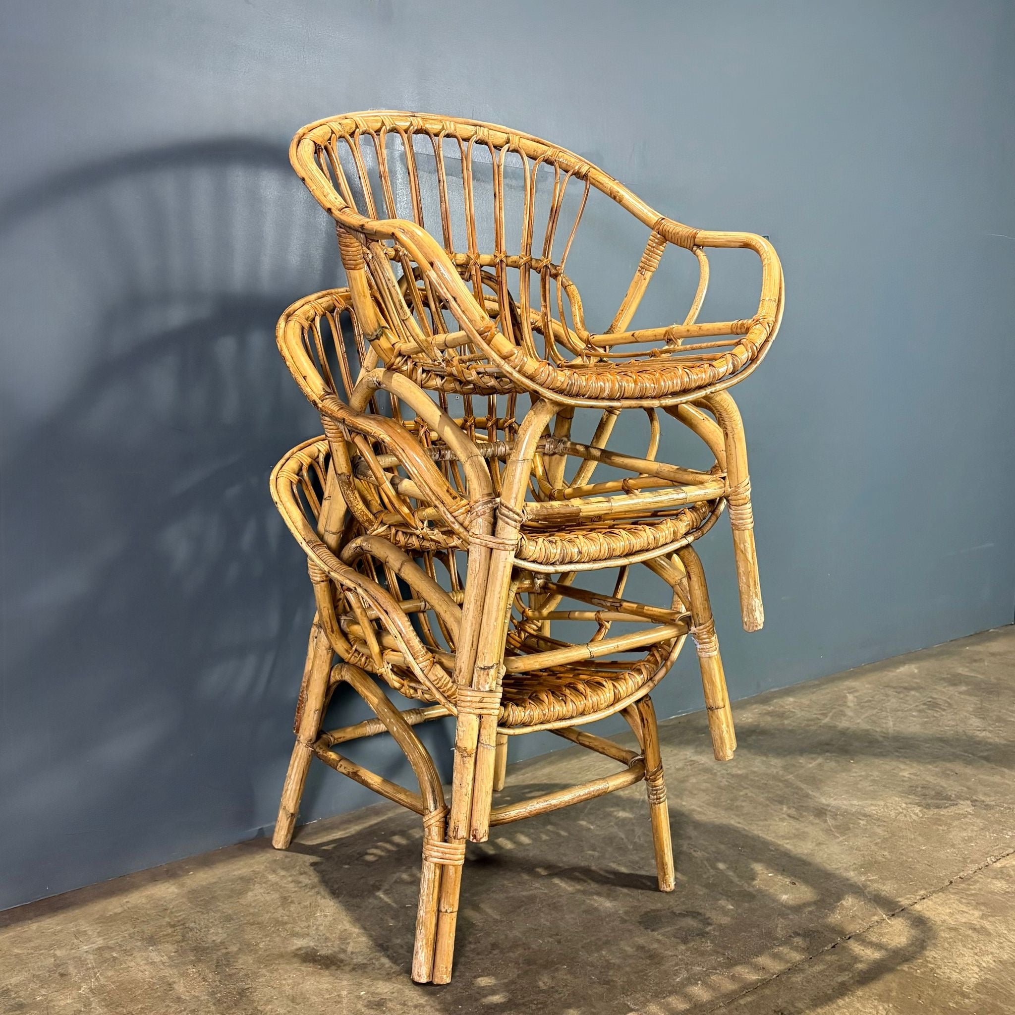 Lounge Chair Angraves Of Leicester Bamboo Cane Rattan Mid Century Vintage Retro MCM