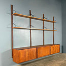 SOLD Mid Century Poul Cadovius Royal System Cado Large Teak Wall Unit Vintage Retro MCM Set 1