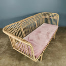 SOLD Mid Century Italian Belladonna Rattan Three Seater Sofa By Franco Albini Vintage Retro MCM