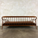 Greaves & Thomas Brown Three Seater Sofa Mid Century Vintage Retro MCM