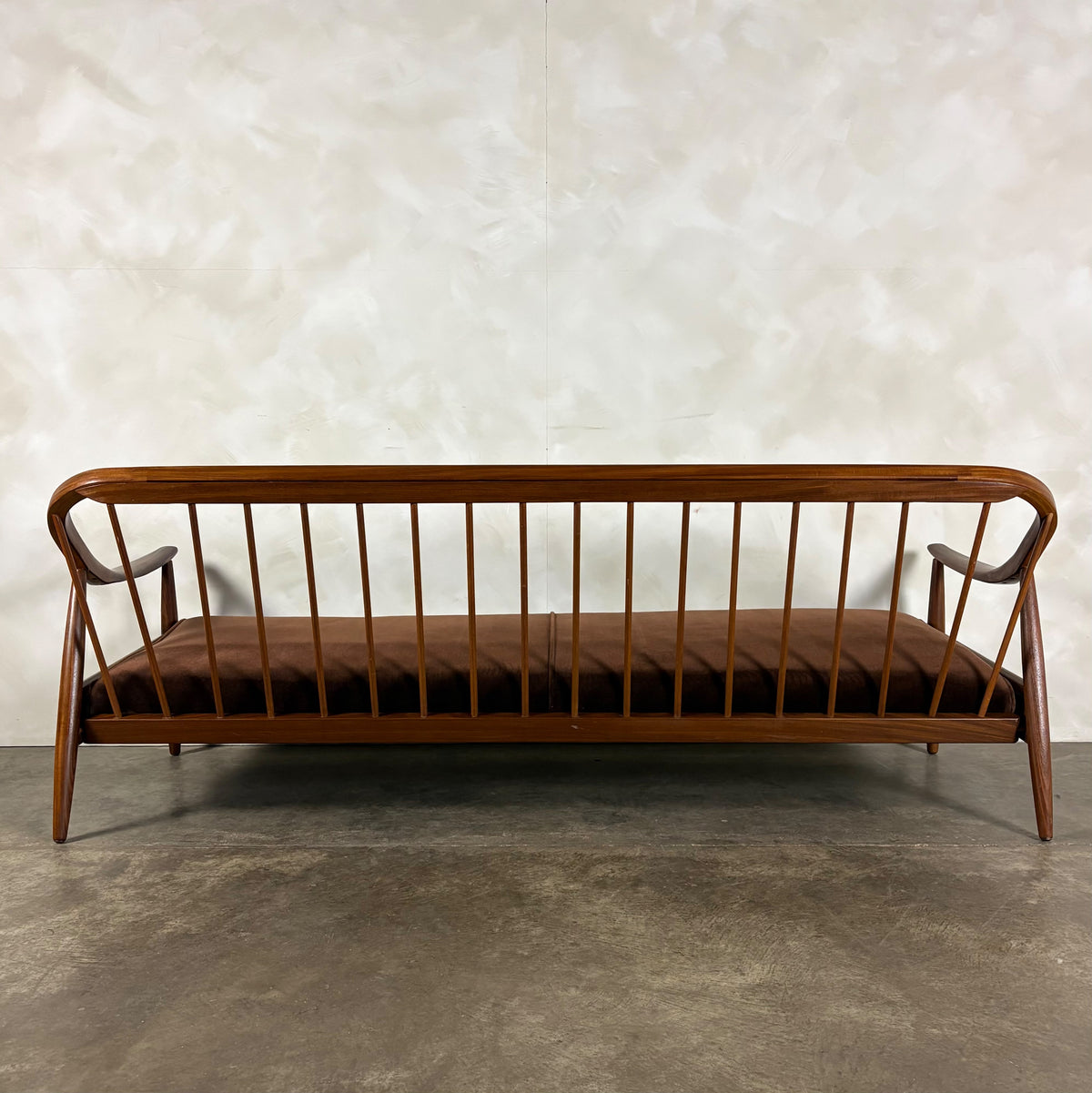 Greaves & Thomas Brown Three Seater Sofa Mid Century Vintage Retro MCM