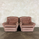 Mid Century Armchair Blush Pink Vintage Retro MCM