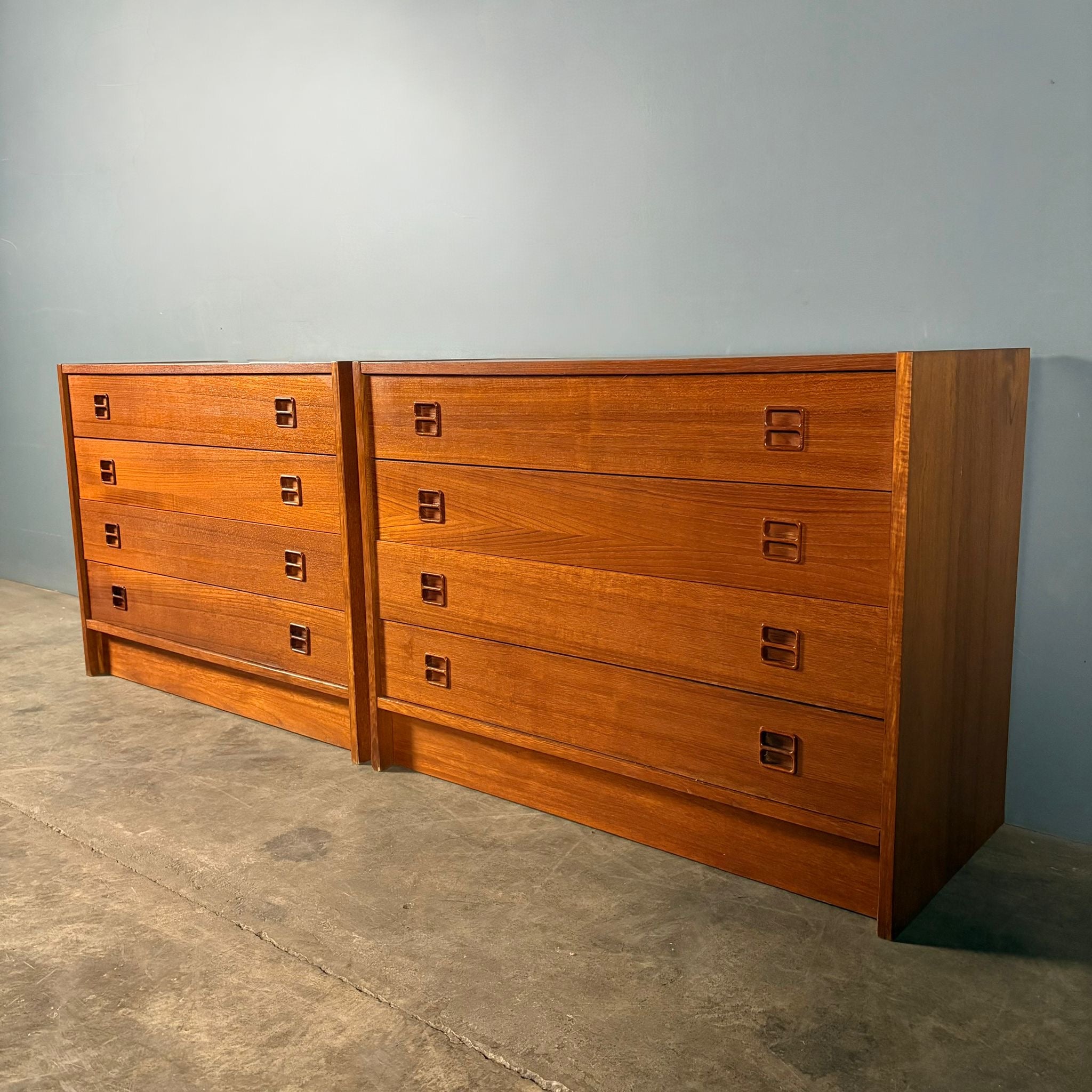 Pair Of Sejling Skabe Teak Chest Of Drawers Mid Century Vintage Retro MCM