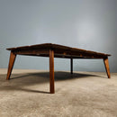 SOLD Mid Century Teak Checkered Coffee Table Vintage Retro MCM