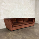 SOLD Mid Century G Plan Three Seater Sofa Brown Velvet Simona Vintage Retro MCM