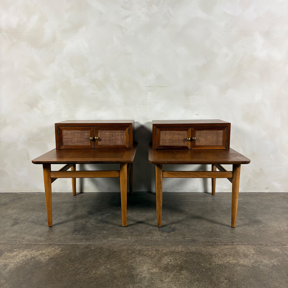 Pair Of Vintage American Of Martinsville Bedside Tables Nightstands Side End Tables Mid Century Retro MCM