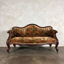 Antique Flamestitch Walnut Mahogany Canapé Three Seater Sofa Louis Style Victorian