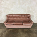 Mid Century Three Seater Sofa Blush Pink Vintage Retro MCM