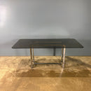 Merrow Associates Chrome & Glass Dining Table 'The Blumiein’ 167g By Richard Young Mid Century Vintage Retro MCM