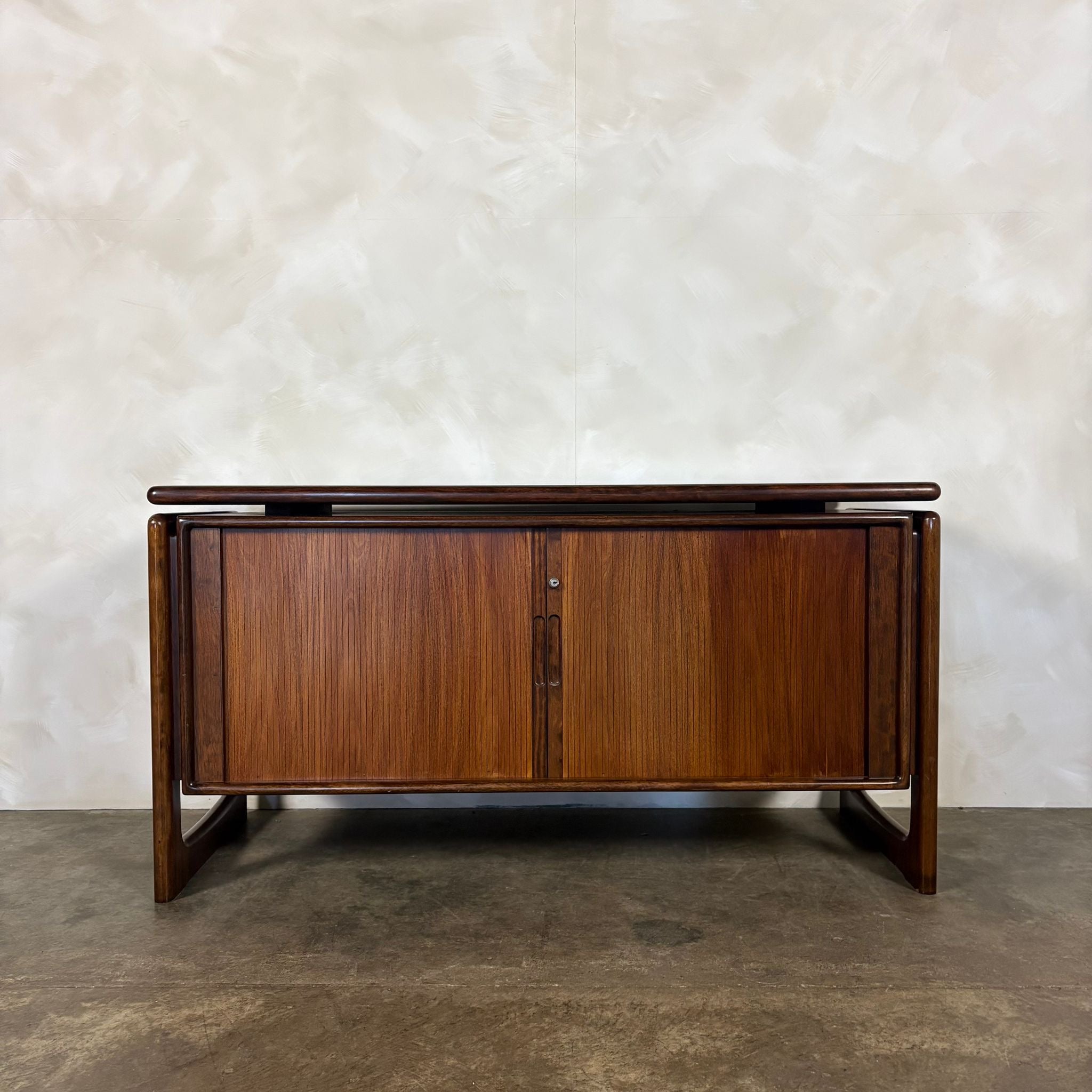 Dyrlund Rosewood Tambour Sideboard Credenza Danish Mid Century Vintage Retro MCM