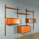 Mid Century Poul Cadovius Royal System Cado Large Teak Wall Unit Vintage Retro MCM Set 6