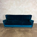Mid Century Blue Three Seater Sofa Vintage Retro MCM