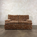 Two Seater 1980s Geometric Patterned Sofa Post Modern Mid Century Vintage Retro MCM
