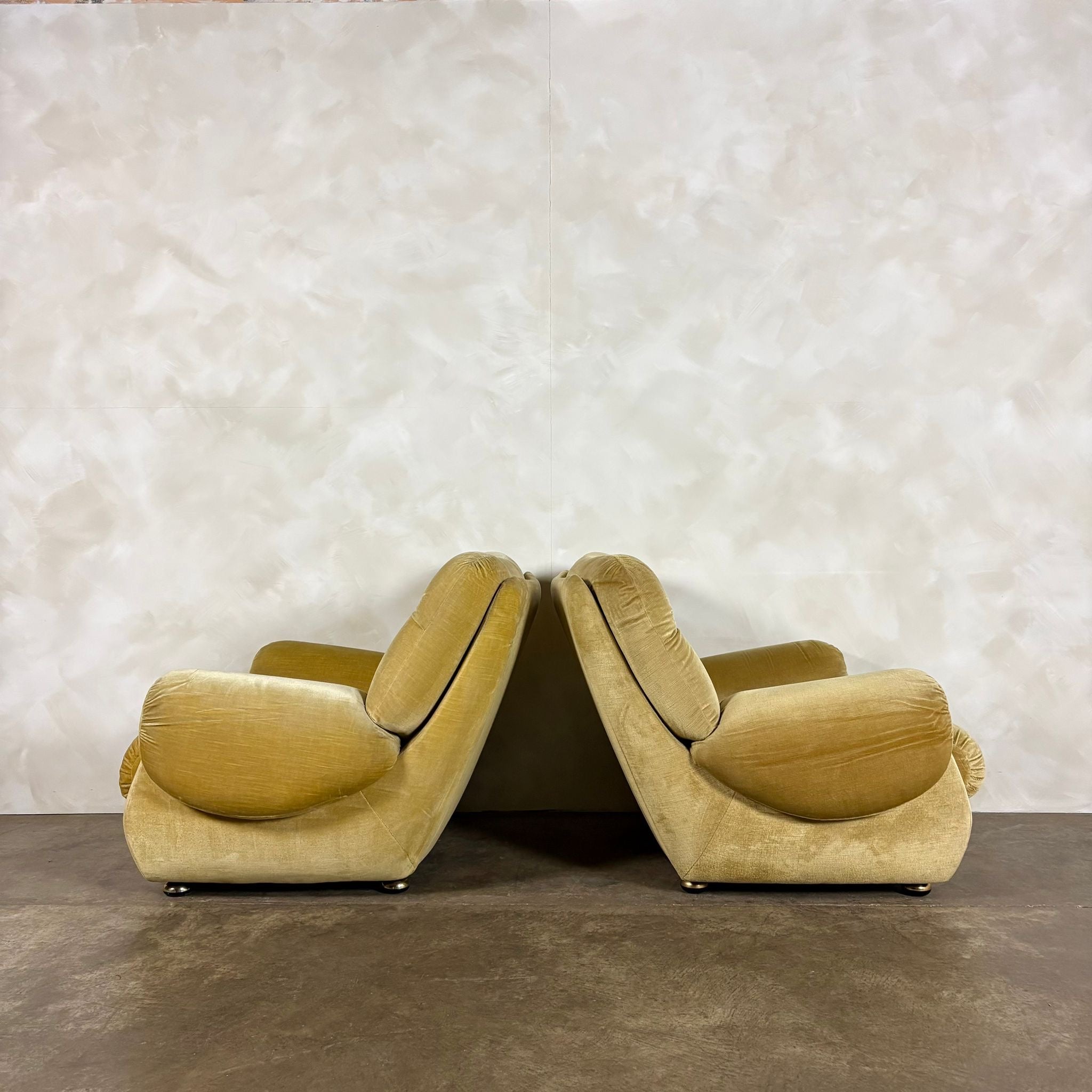 Mid Century G Plan Georgina Armchair Yellow Velvet Vintage Retro MCM