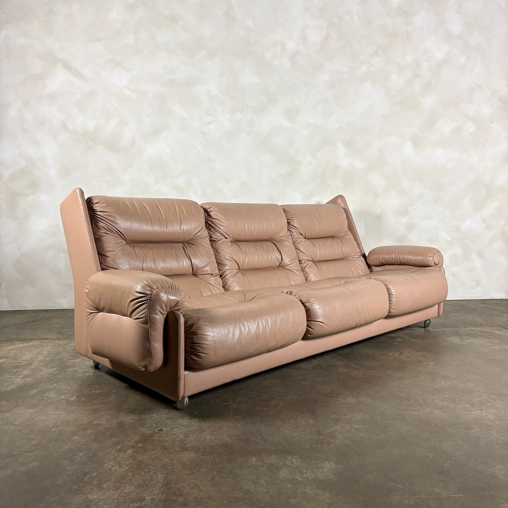 Mid Century G Plan Melissa Three Seater Sofa Leather Vintage Retro MCM