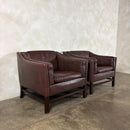 Pair Of Georg Thams Leather Armchairs Grant Møbelfabrik Denmark 1970s Mid Century Vintage Retro MCM