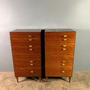 Pair Of Meredew Chest Of Drawers/Tall Boys/Dressers Mid Century Vintage Retro MCM