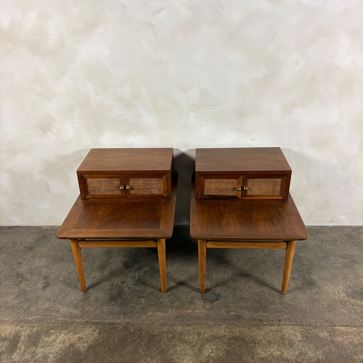 Pair Of Vintage American Of Martinsville Bedside Tables Nightstands Side End Tables Mid Century Retro MCM